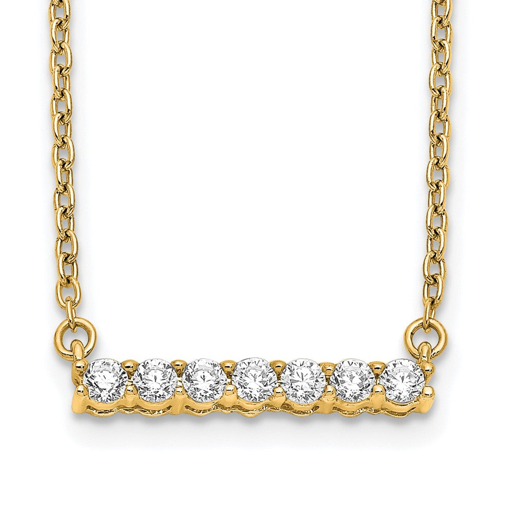 Buy 14K Gold Diamond Bar Necklace - 18 Inch Stylish Luxury Jewelry