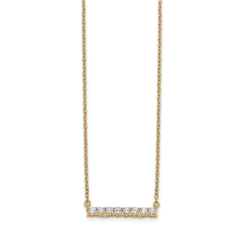 Buy Stylish 14K Gold Diamond Bar Necklace - 18 Inch Luxury Design