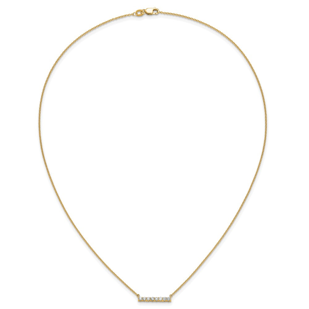 Buy Stylish 14K Gold Diamond Bar Necklace - 18 Inch Luxury Design