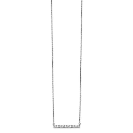 Exclusive 14K White Gold 18-Inch Diamond Bar Necklace - Stylish & Affordable