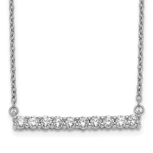 Exclusive 14K White Gold 18-Inch Diamond Bar Necklace - Stylish & Affordable