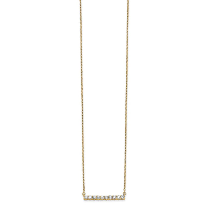 Buy Exclusive 14K Gold Diamond Bar Necklace - 18 Inch, Stylish & Affordable!-2