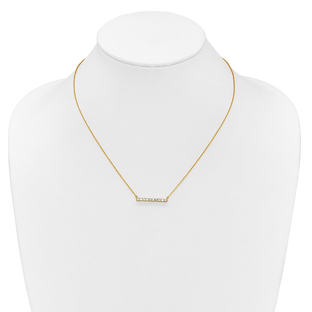 Buy Exclusive 14K Gold Diamond Bar Necklace - 18 Inch, Stylish & Affordable!