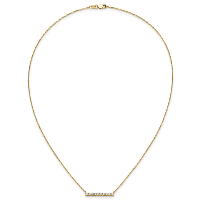 Buy Exclusive 14K Gold Diamond Bar Necklace - 18 Inch, Stylish & Affordable!-4