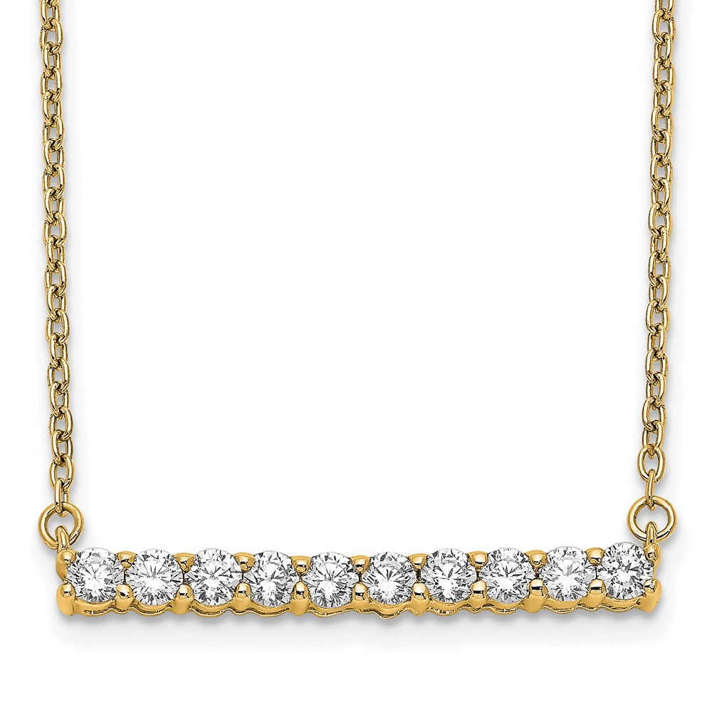 Buy Exclusive 14K Gold Diamond Bar Necklace - 18 Inch, Stylish & Affordable!