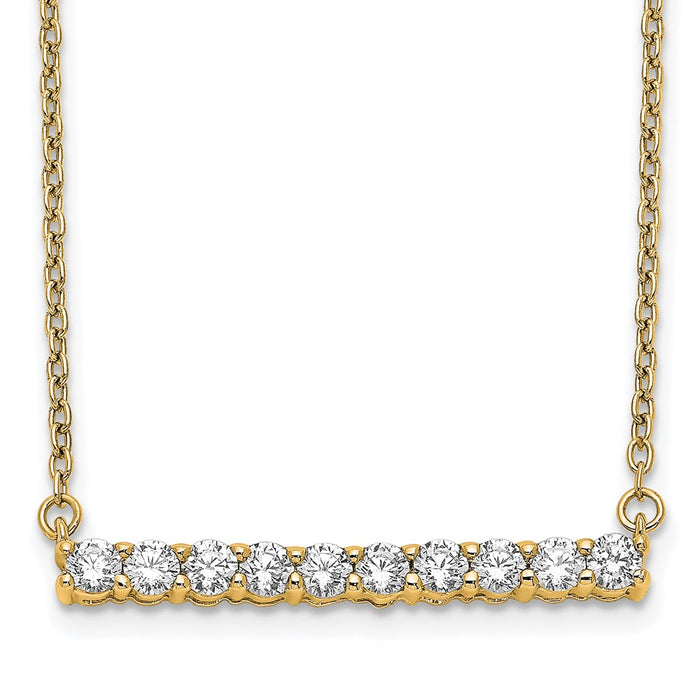 Buy Exclusive 14K Gold Diamond Bar Necklace - 18 Inch, Stylish & Affordable!-1