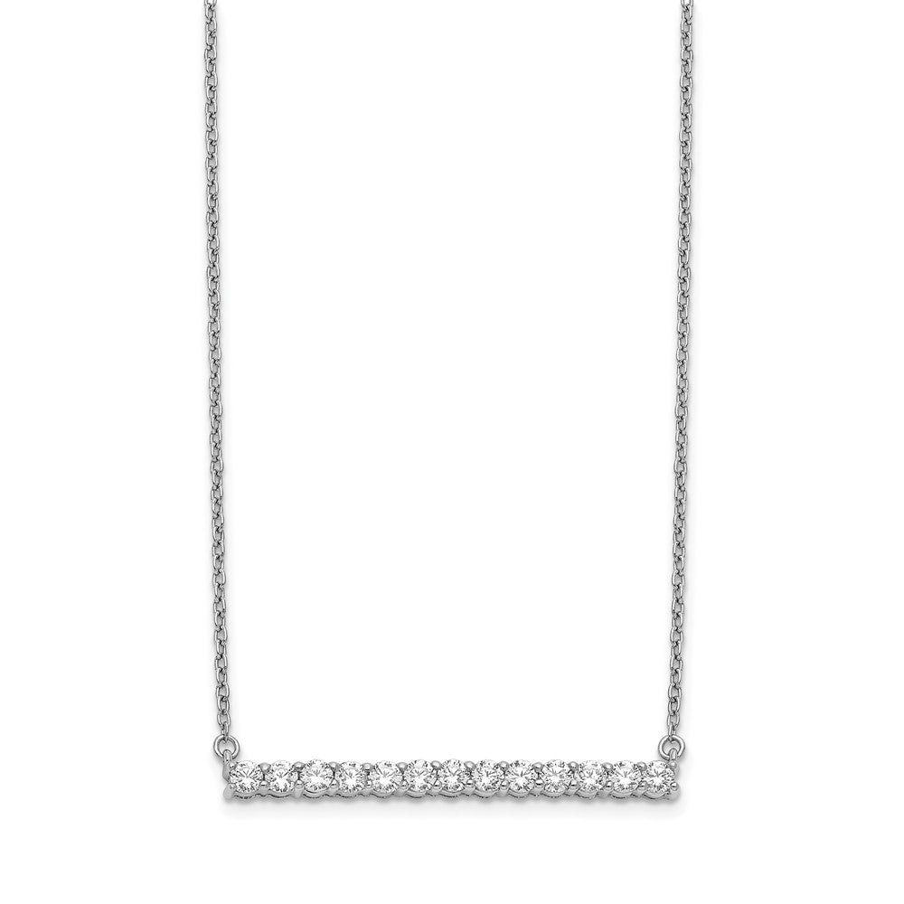 Buy Exclusive 14K White Gold Diamond Bar Necklace - 18 Inch Length, Stylish!