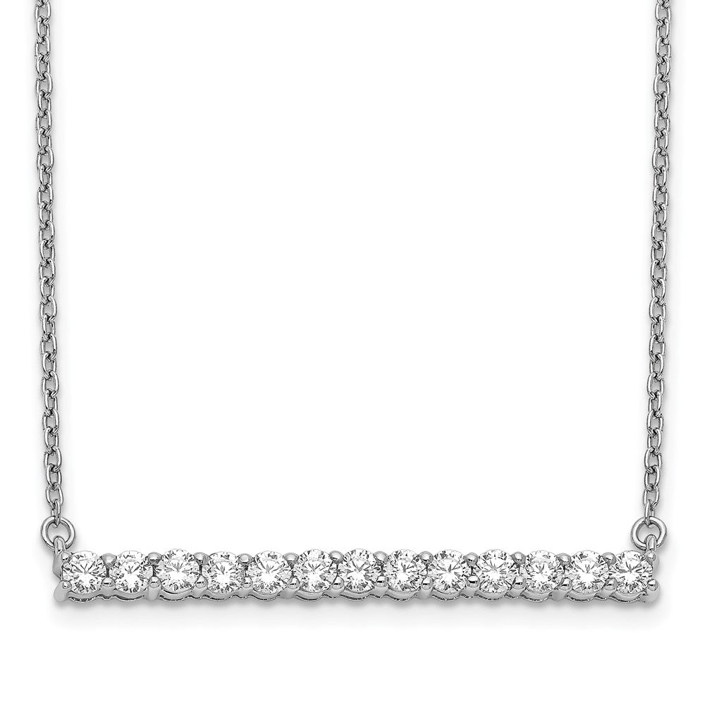 Buy Exclusive 14K White Gold Diamond Bar Necklace - 18 Inch Length, Stylish!