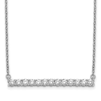 Buy Exclusive 14K White Gold Diamond Bar Necklace - 18 Inch Length, Stylish!