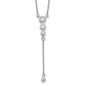 Shop Stylish 14K White Gold 3-Stone Diamond Drop Necklace - 18-Inch Luxury Design-1