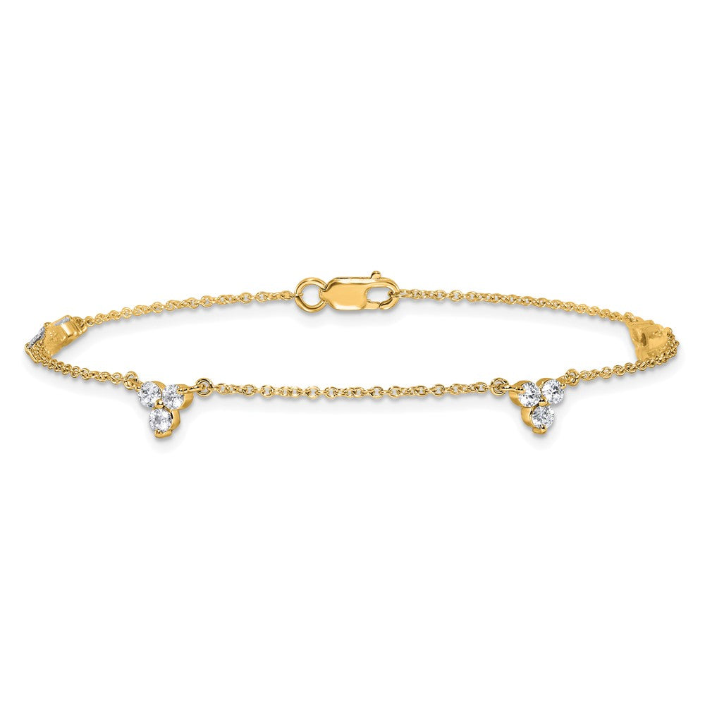 Shop Stylish 14K Gold Multi-Station Diamond Bracelet - 7 Inch Length, Affordable!