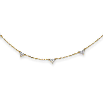 Buy 14K Gold Multi-Station Diamond Necklace - 16 Inches, Stylish Luxury!