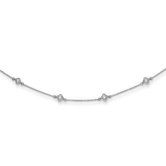 High-Quality 14K White Gold Multi-Station Diamond Necklace - Stylish Value