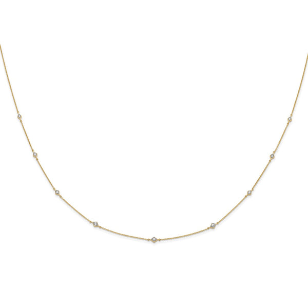 14K Gold Multi-Station Diamond Necklace - Style GR1-1017519