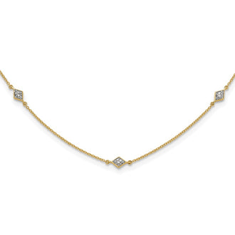 Buy Exclusive 14K Gold Multi-Station Diamond Necklace - Stylish Luxury Jewelry