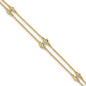 Buy Stylish 14K Gold Double Strand Bracelet with Multi-Station Diamonds-1