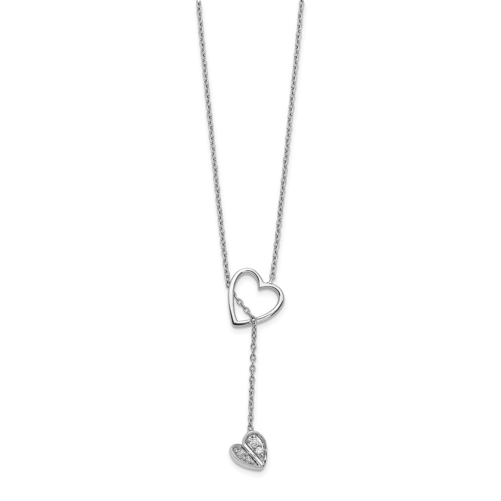 Buy Exclusive 14K White Gold Diamond Heart Pendant Necklace - 18 Inch Stylish Design