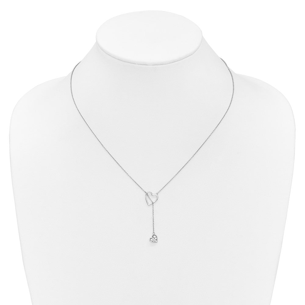 Buy Exclusive 14K White Gold Diamond Heart Pendant Necklace - 18 Inch Stylish Design