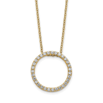 Shop 14K Gold Diamond Circle Necklace - 18 Inch, Stylish & Affordable Luxury
