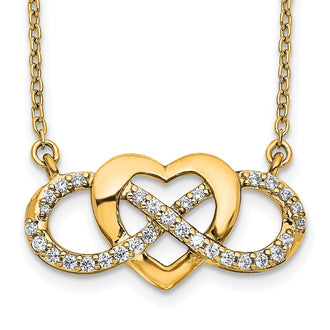 Buy Exclusive 14K Gold Diamond Infinity Heart Necklace - 18 Inch, Stylish Value