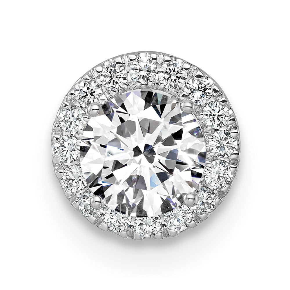 Buy Stylish 14K White Gold 2.5 Carat Lab-Grown Diamond Halo Pendant