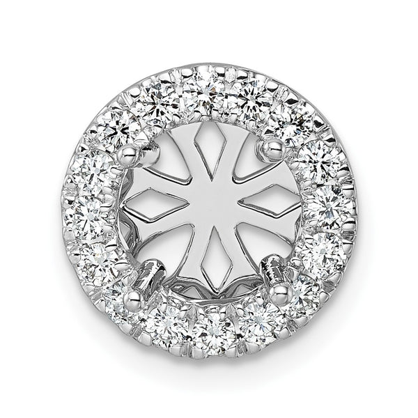 14K White Gold 2.5 Carat Lab-Grown Diamond Halo Pendant