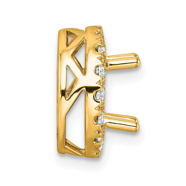 14K Gold 1/2 Carat Lab-Grown Diamond Halo Pendant
