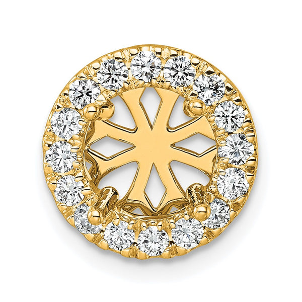 14K Gold 1/2 Carat Lab-Grown Diamond Halo Pendant
