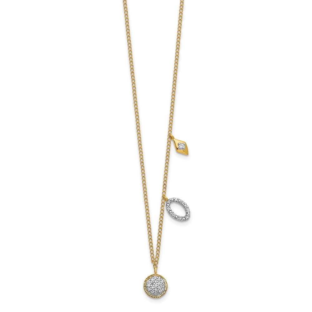 Exclusive 14K Gold Diamond Circle Pendant Necklace - 18 Inch, Stylish Value
