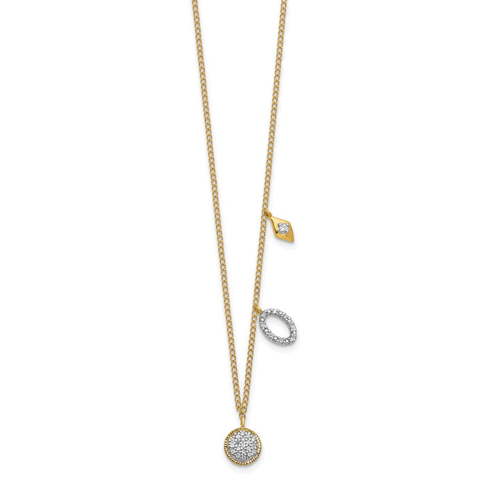 Exclusive 14K Gold Diamond Circle Pendant Necklace - 18 Inch, Stylish Value-2