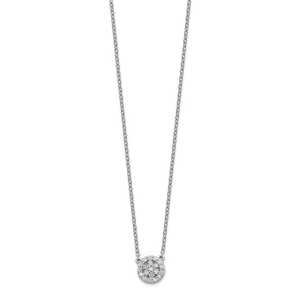 14K White Gold Diamond Necklace - 18 Inches - Style GR1-1007804