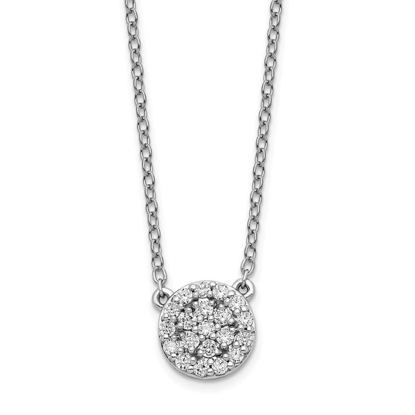 14K White Gold Diamond Necklace - 18 Inches - Style GR1-1007804