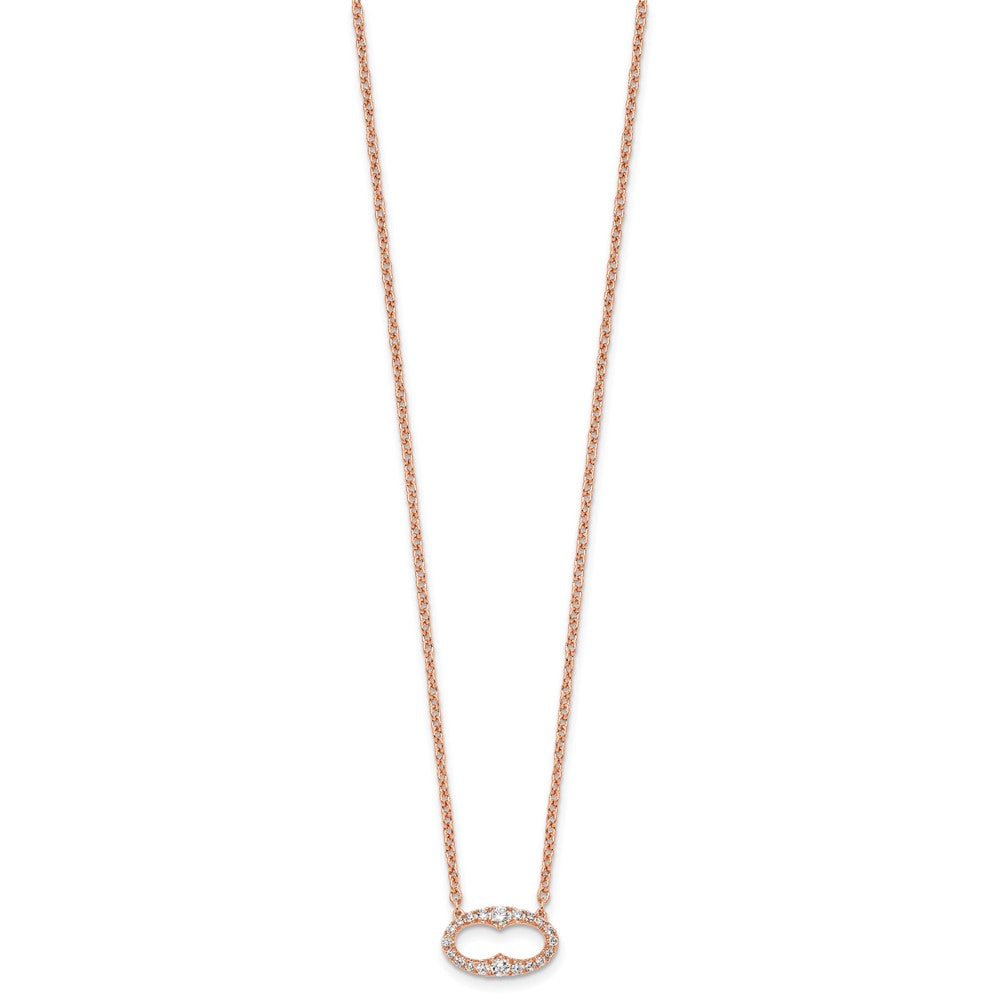 Shop 14K Rose Gold Fancy Diamond Necklace - 18 Inches, Stylish & Affordable!