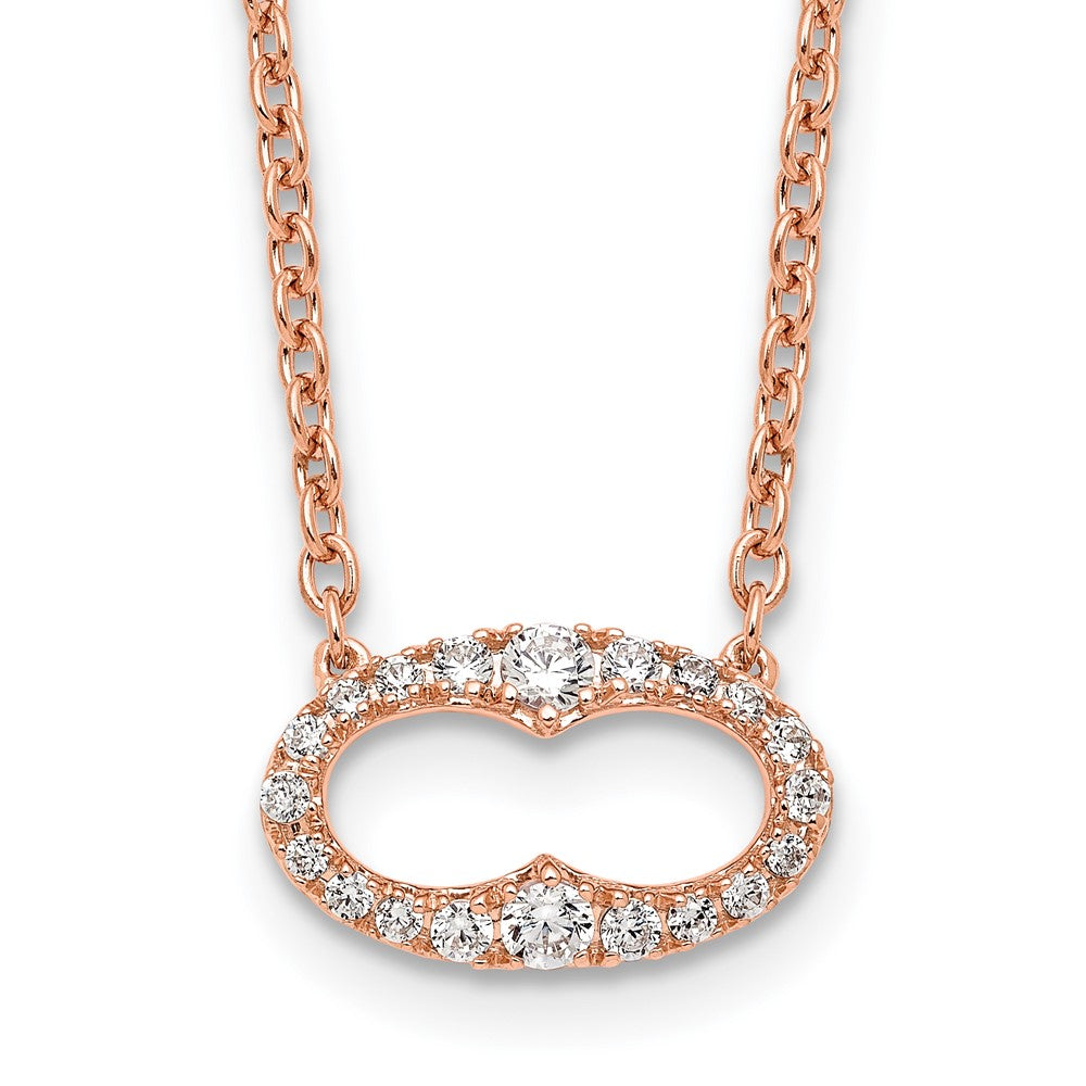 Shop 14K Rose Gold Fancy Diamond Necklace - 18 Inches, Stylish & Affordable!