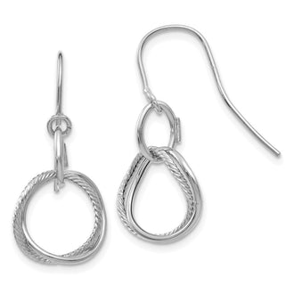 Buy 14K White Gold Petite Twisted Circle Earrings - Stylish & Lightweight Design