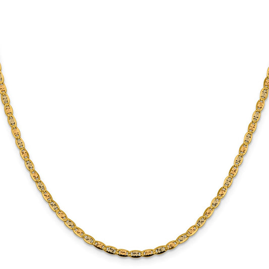 Buy 14K Tri-Color Valentino Chain - 26 Inch, 2.75mm, Stylish Lobster Clasp