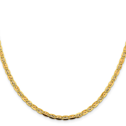 Exclusive 14K Tri-Color Valentino Chain - 26 Inch, 3.8mm, Stylish Lobster Clasp