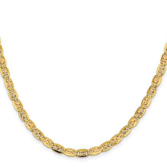 Buy 14K Tri-Color Valentino Chain - 26 Inch, 4.65mm Luxury Style