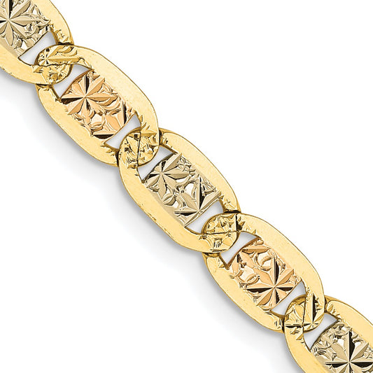 Buy 14K Tri-Color Valentino Chain - 26 Inch, 4.65mm Luxury Style