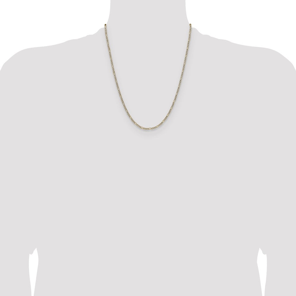 Shop Stylish 14K Rhodium-Plated 2.3mm Figaro Chain - Luxury Quality