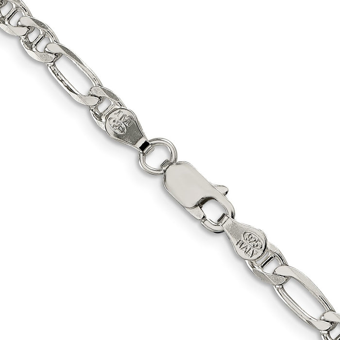High-Quality Sterling Silver 3.75mm Figaro Anchor Link Chain - Stylish Value-3