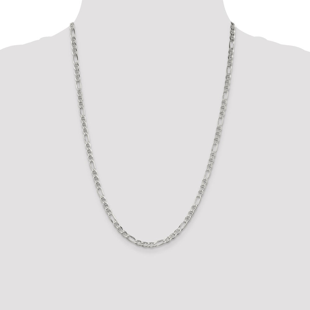 Buy Stylish 3.75mm Sterling Silver Figaro Anchor Link Chain - Affordable Luxury!