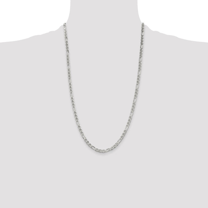 Buy Stylish Sterling Silver 3.75mm Figaro Anchor Link Chain - Affordable Luxury-4