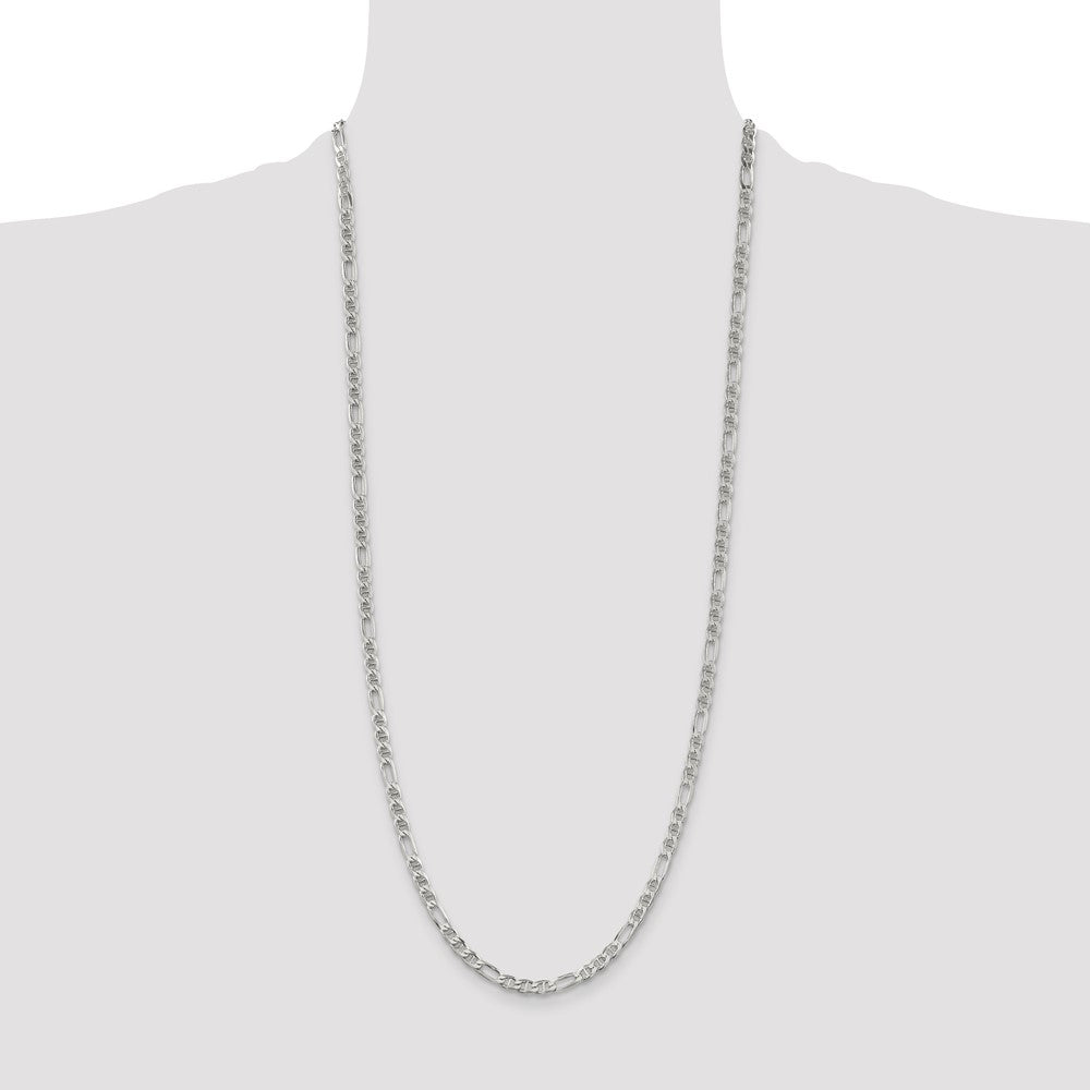 Buy Stylish 3.75mm Sterling Silver Figaro Anchor Link Chain - Luxury Value!