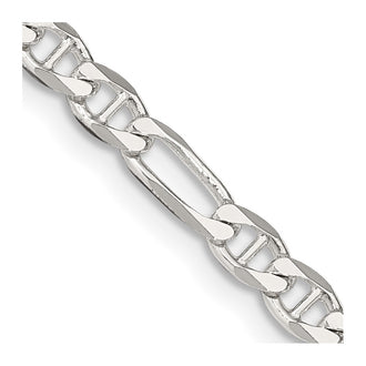 High-Quality 3.75mm Sterling Silver Figaro Chain - Stylish Value Link!