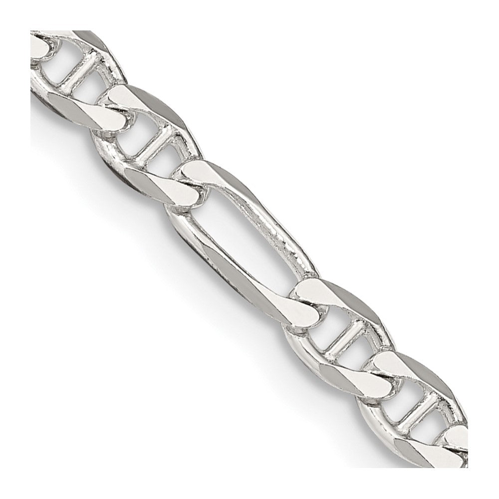 High-Quality Sterling Silver 3.75mm Figaro Anchor Link Chain - Stylish Value