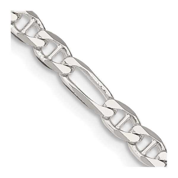3.75mm Sterling Silver Figaro Anchor Link Chain