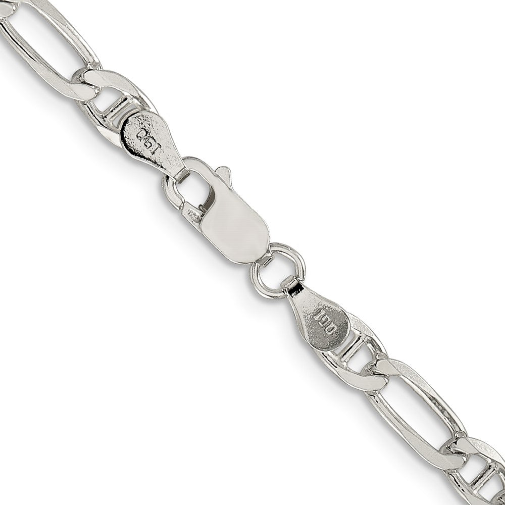 Buy Stylish 4.5mm Sterling Silver Figaro Anchor Link Chain - Luxury Value!