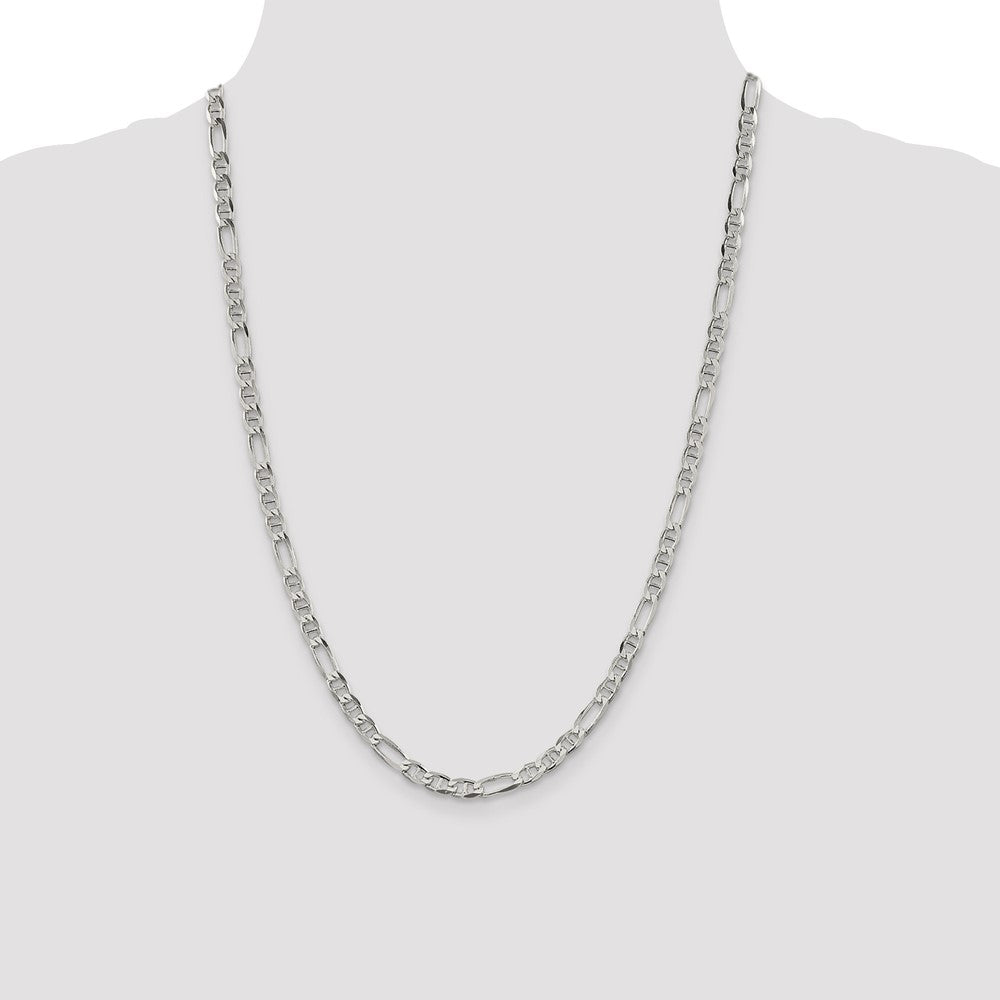 Buy Stylish 4.5mm Sterling Silver Figaro Anchor Link Chain - Affordable Luxury!