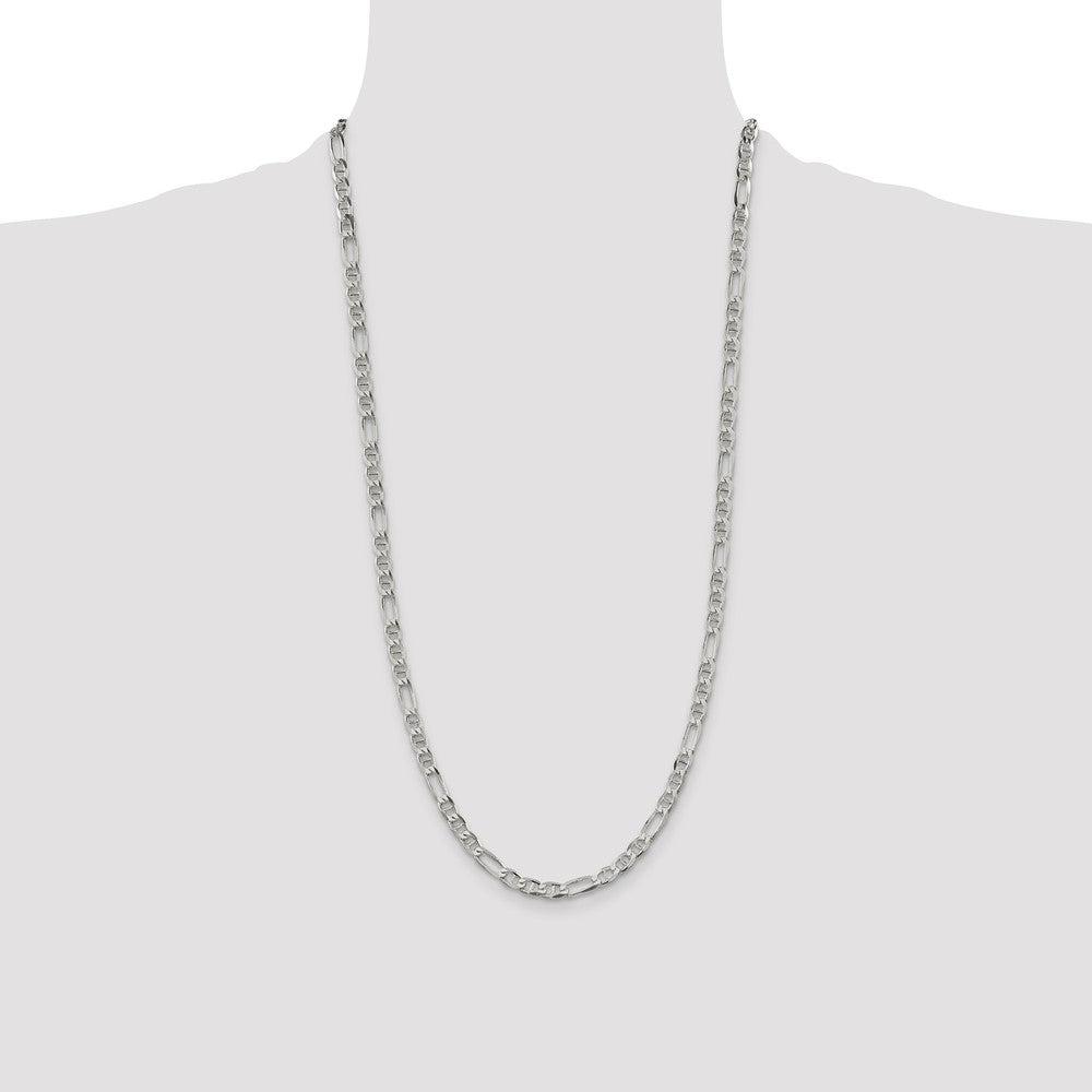 Buy Stylish 4.5mm Sterling Silver Figaro Anchor Link Chain - Luxury Quality